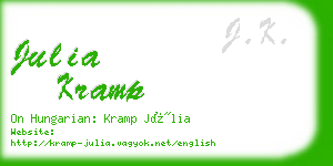 julia kramp business card